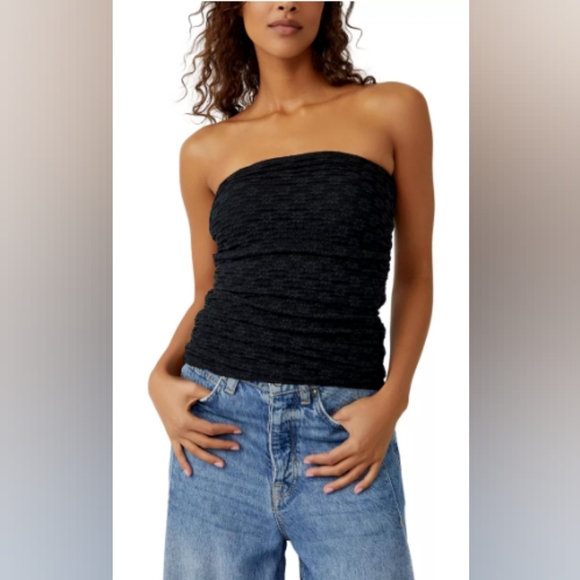 FREE PEOPLE Ona Convertible Ruched Skirt - Black - Size M (NWT) - Picture 3 of 9